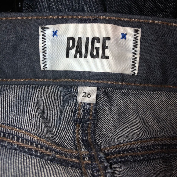 PAIGE Premium Denim Skyline Low Rise Skinny Jean Twilight Dark Wash Size 26 - Picture 12 of 12